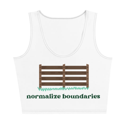 "Normalize Boundaries" Crop Top - Impisi + Moon Co.